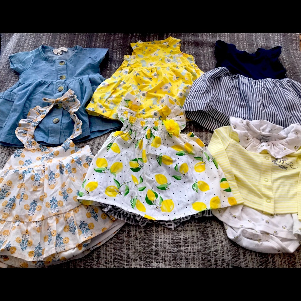 3-6 month girls summer dress bundle